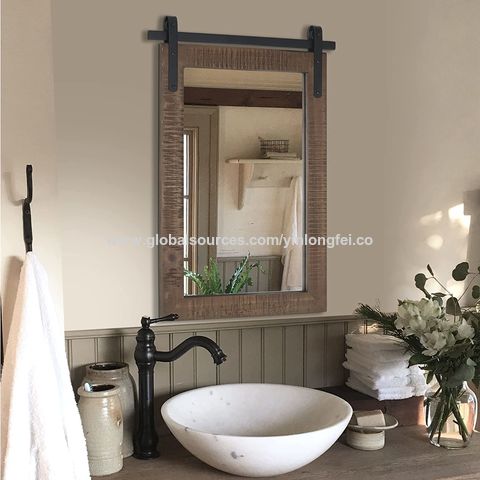 Buy Wholesale China Round Wall Frameless Mirror With Shelf For