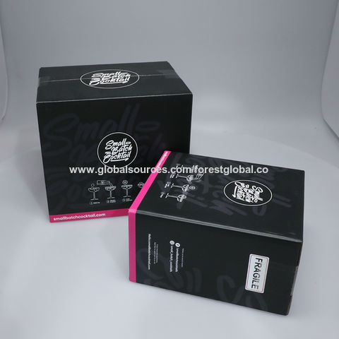 Buy Wholesale China Wholesale Custom Printed Rigid Black Shipping Box ...