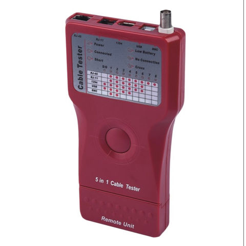Cable Tester(5 in 1)For UTP/STP RJ45 RJ11/RJ12 BNC USB&IEEE1394 Cable for sale at factory direct price