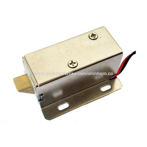 Válvula solenoide DC12V estándar europeo con certificación CE ROHS ISO para cerradura de puerta automática controlada electrónicamente