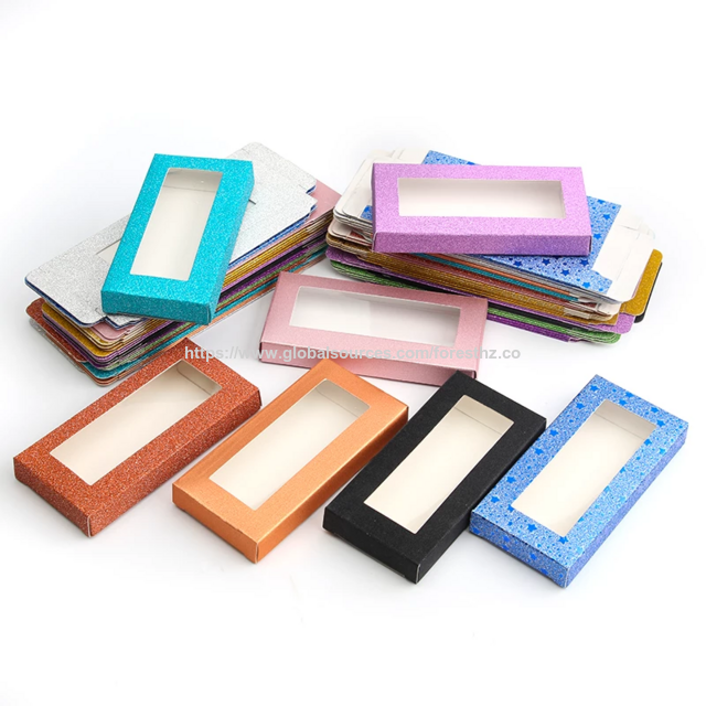 China Factory Wholesale Custom Logo Standard Size eye lash boxes Supplier Square Pvc Window Eyelash Boxes With custom lash box for sale at factory direct price