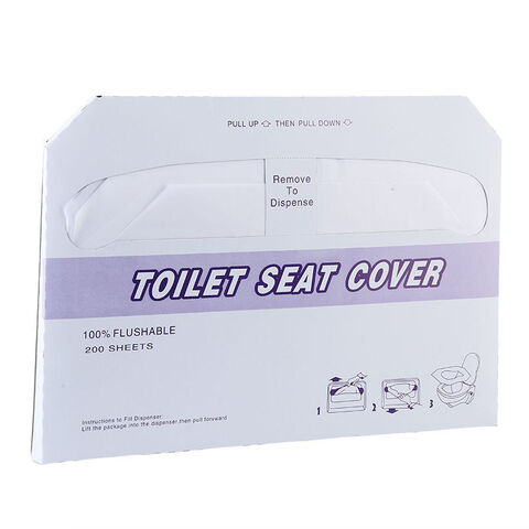 Protetores de assento sanitário descartáveis, 100% biodegradáveis, solúveis em água, feitos de pasta de madeira. for sale at factory direct price