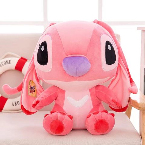 Stitch Plush Toy custom Doll Anime Lilo and Stitch Sitting Stitch Cartoon Stuffed Doll Children's Comforting Pillow Kids Gift for sale at factory direct price