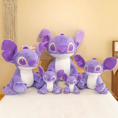 Stitch Plush Toy custom Doll Anime Lilo and Stitch Sitting Stitch Cartoon Stuffed Doll Children's Comforting Pillow Kids Gift for sale at factory direct price