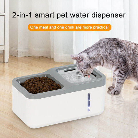 Buy Wholesale China 2 In 1 Cat Water Fountain Food Bowl Usb Mute Cat ...