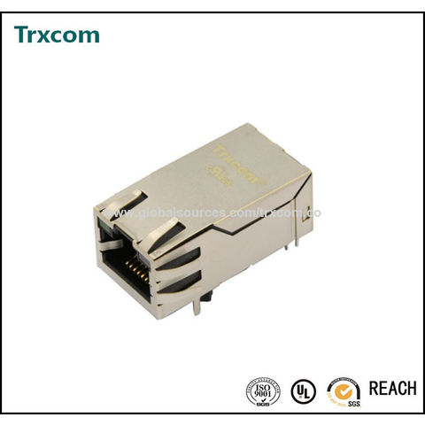 Buy Wholesale China 1 Port Rj45 Ethernet Connector, Board Edge, Through ...