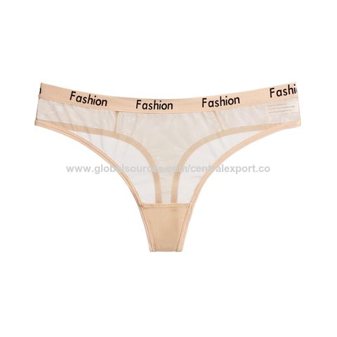 Print Mesh Breathable Seamless Panties Women Underwear Sexy Thongs