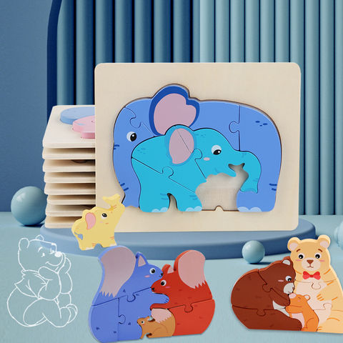 Buy Wholesale China New Arrival Cartoon Animal Puzzle Board Wooden 3d ...