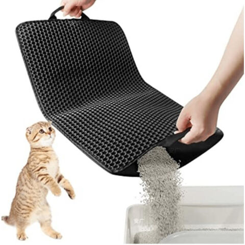 Alfombra Doble Capa para Areneros de Gatos con Diseño de Panal EVA Impermeable Anti-Arañazos Fácil de Limpiar - Cojín Cama para Mascotas for sale at factory direct price