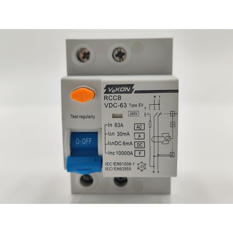 Buy Wholesale China Type Ev Rccb 2p 63a 6ma Dc Plus 30ma Ac & Type Ev ...