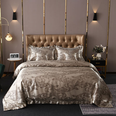 Buy Wholesale China Luxury European Paisley Damask Design Satin Silk ...