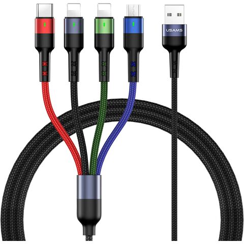 Multi Charging Cable, Multi Charger Cable Nylon Braided 3 in 1 Charging  Cable Multi USB Cable Fast Charging Cord with Type-C, Micro USB and IP  Port, Compatible with Most Phones & iPads 