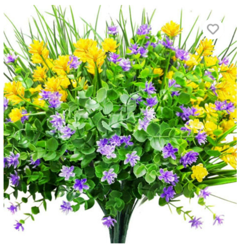 Buy Wholesale China 9pcs Artificial Flowers Outdoor Uv Resistant
