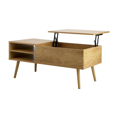 Multifunctional Wood Folding Adjustable Height Coffee Table Tea Table ...
