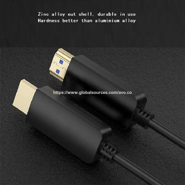 Cable de Fibra Óptica HDMI 2.0 Tipo A OEM ODM, Señal Óptica, Carcasa Exterior de Aleación de Zinc