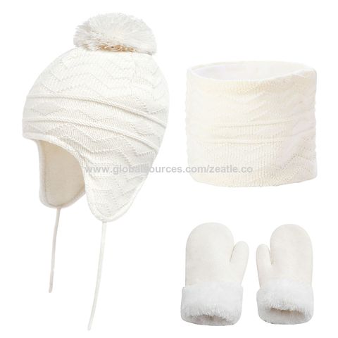 pour enfants Ensemble écharpe de casquette Garçons filles Bonnet