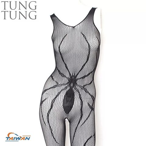 Buy Wholesale Taiwan See Through Spider Pattern Fishnet Sexy Bodystocking  Lingerie For Women & Bodystocking at USD 1