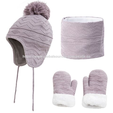Juego de gorro y bufanda de invierno para bebé OEM, unisex, para bebés y niños pequeños for sale at factory direct price