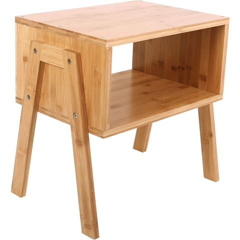Tables de chevet carrées empilables en bambou naturel pour salon et chambre à coucher de luxe moderne - Table d'appoint en bois, table basse for sale at factory direct price