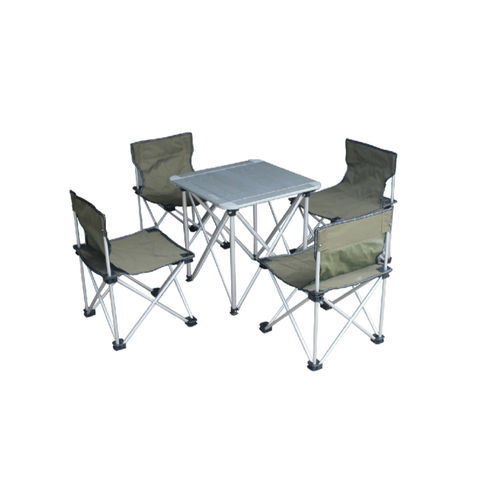 Outdoor Portable Folding Table And Chairs Beach Folding Chair Attached ...