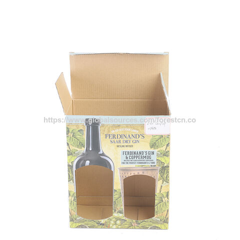 Individuell bedruckbarer, robuster Getränkehalter aus Wellpappe für Saft, Bier, Wein – 2er-Flaschenträger for sale at factory direct price
