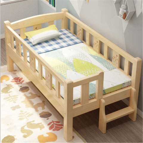 Buy Wholesale China Toddler Single Bed With Guard Safety Rail Nature ...