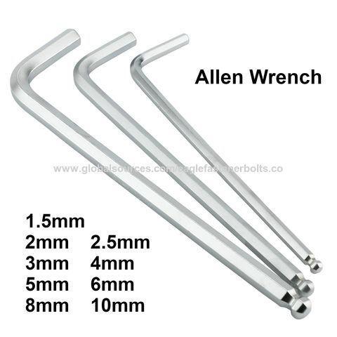 4mm Metric Short Arm Allen Key / Hex Wrench / M4 Hexagon Keys / Wrenches -  1 Key