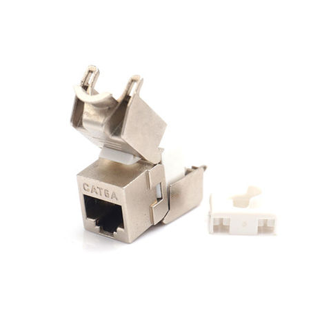 Vente en gros de connecteurs Keystone Cat6a STP, type sans outil, jacks modulaires à 180 degrés for sale at factory direct price