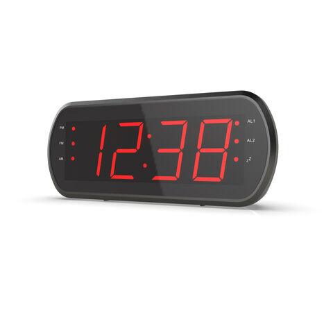 Radio reloj con pantalla LED digital grande, control de brillo y alarma a precio de fábrica for sale at factory direct price