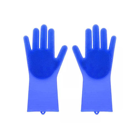 Silicone Dishwashing Gloves for Washing Dishes - Reusable Rubber Gloves for  Dishwashing Scrubber Pet Cleaning Gloves Reusable Cleaning Gloves 