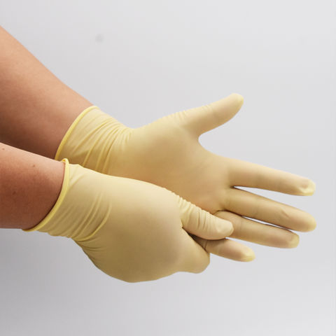 Gants jetables d'examen médical de latex de gant chirurgical