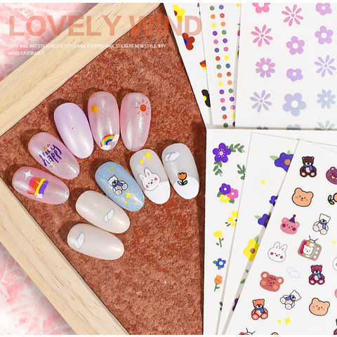 Buy Wholesale China Cute Nail Art Stickers Cartoon Nail Decals 2d Puppy  Self-adhesive Sticker Design For Women Girls Diy & Nail Stickers at USD   | Global Sources