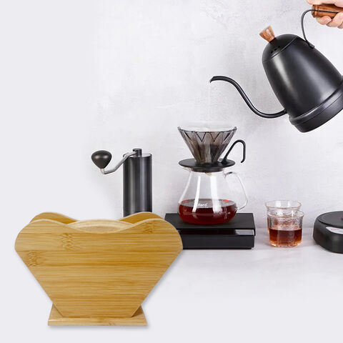 أدوات القهوة، حاويات ورق الترشيح، حامل فلتر القهوة من الخشب والخيزران for sale at factory direct price