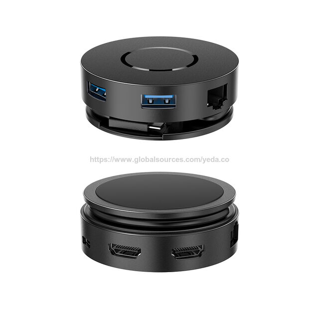 Adaptador multipuerto USB-C 7 en 1, estación de acoplamiento USB 3.2 tipo C de alta calidad con triple pantalla y Gigabit Ethernet for sale at factory direct price