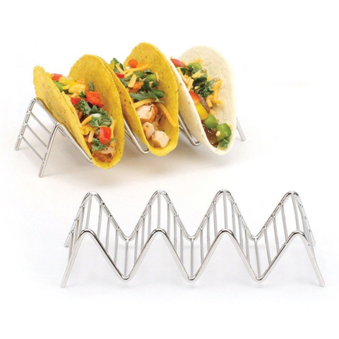 Taco Holders, 1Pcs Taco Holder 4 Waves Shape Hollow-Carved