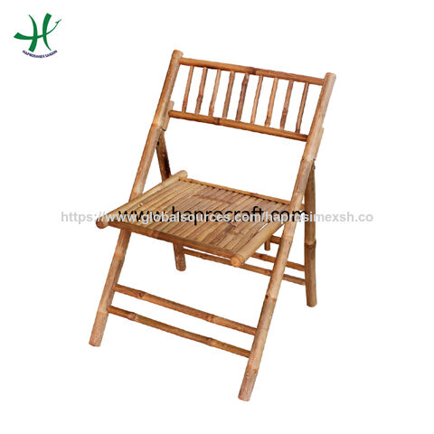 Silla Plegable de Bambú para Picnic, Decoración de Jardín, Muebles de Bambú al por mayor