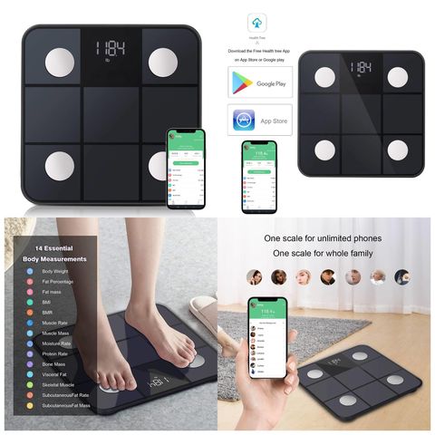 Cheap Digital Scale Led Bathroom Scale 14 Key Body Compositions ...