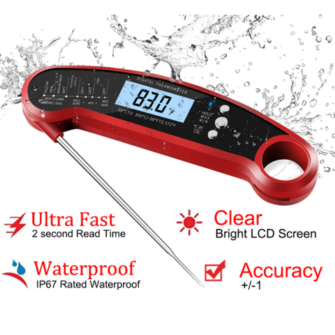 Waterproof Instant Read Kitchen Food Thermometer for Liquid Candle and Meat  Cooking - China Digital Thermometer and Meat Thermometer price
