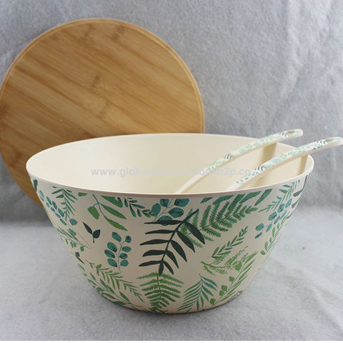 OEM Cuenco de bambú natural, vajilla de fibra de bambú para uso diario en cocina, juegos de vajilla de bambú para el hogar y restaurantes