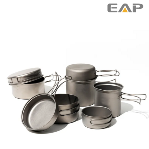 thumbnail image 2 of 13-Piece Camping Cookware Set For 1-2 People – Non-Stick Pots, Stainless Steel Cups, Cutlery & Foldable Stove, Lightweight & Portable 2 of 13