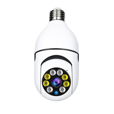 Caméra ampoule sans fil jour et nuit pleine couleur 360 degrés rotation  haute définition caméra d'ampoule de surveillance
