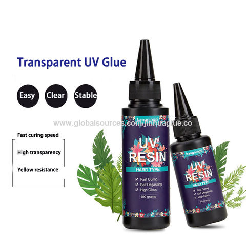 Clear UV Curing Resin | Hard Type Solar Cure Resin | Ultraviolet Resin |  Sunlight Activated Resin | Japanese Resin Crafts (60g / Transparent Clear /