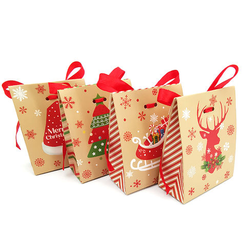 Achetez en gros Sac En Papier Cadeau Boîte à Bonbons Eve Cookies Boîte Cadeau  Nouvel An Fournitures Joyeux Noël Sacs D'emballage Portables Avec Ruban  Xmas Chine et Boîte En Papier à 0.63