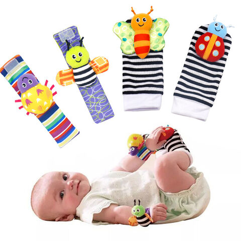  Sonajeros para bebés de 0 a 6 meses, sonajeros de muñeca para  bebés, calcetines de sonajero para bebés, juguetes para bebés de 3 a 6 meses,  sonajeros de muñeca para bebés