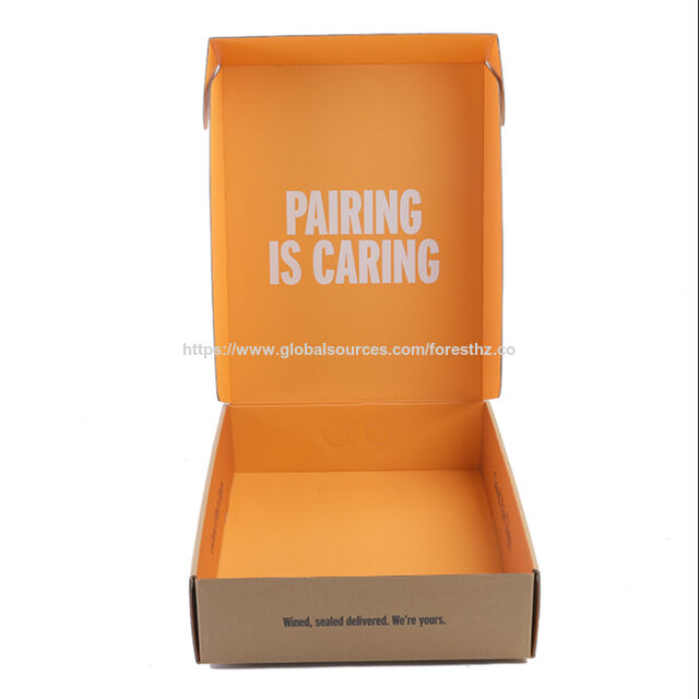 Individuelle orangefarbene Logo-Schönheits-/Stoffverpackungs-Mailer-Wellpappe-Geschenkverpackungsbox mit individuellem Logo-Druck