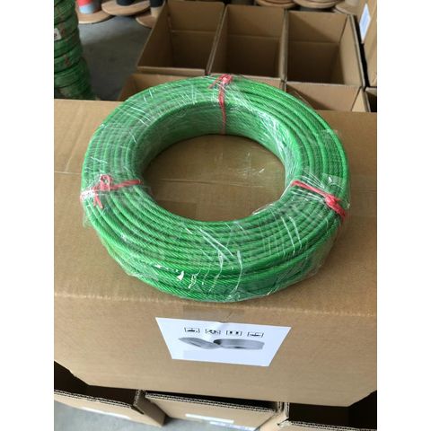 Câble en acier revêtu de PVC, câble en acier, 1770N/mm2, DIN 3055/3060, 6 X 19+âme en acier, galvanisé, rouleaux de 500 mètres for sale at factory direct price