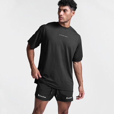 T-shirts tricotés pour hommes, sport, décontractés, unis, à col rond