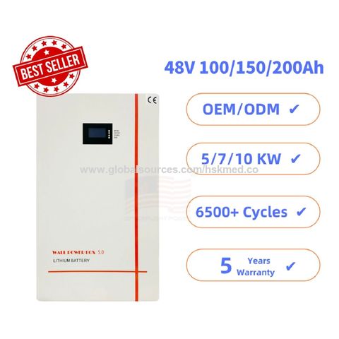 Buy Wholesale China Hot Sale 48v 100ah Wall Mounted 5kwh Solar Battery ...