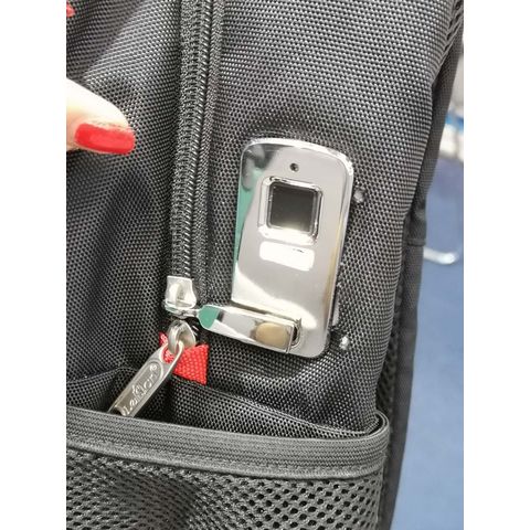 mart Fingerprint Handbag, Zipper Leather Wallet,Smart Fingerprint