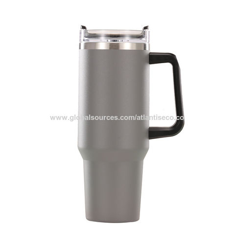 40oz Reusable Vacuum Quencher Tumbler With Straw, Leak Resistant